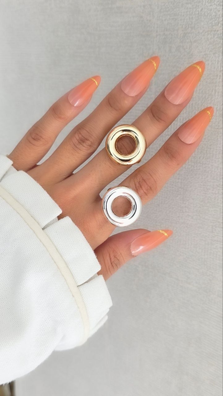 انگشتر آبکاری طلا و نقره کد005